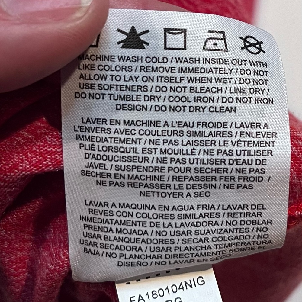 Nike Ohio State Buckeyes Hoodie Scarlet Red Long Sleeve Tee Size Large - Picture 4 of 4